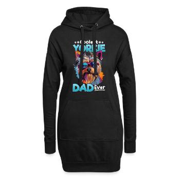 Yorkshire Terrier Chien Yorkie - Coolest Yorkie Dad - Sweat-shirt à capuche long Femme - noir - Devant