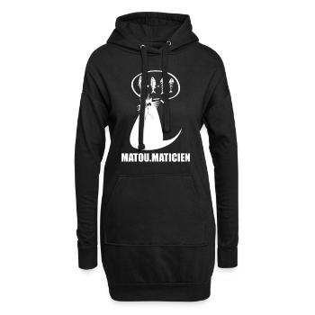 mathématiques, mathématicien, fan de math - Sweat-shirt à capuche long Femme - noir - Devant