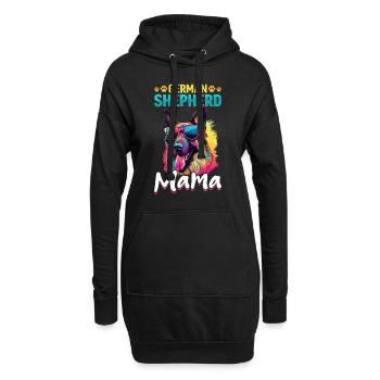 German Shepherd Dog Breed Pet German Shepherd Mama - Hoodie-Kleid - Schwarz - Vorne
