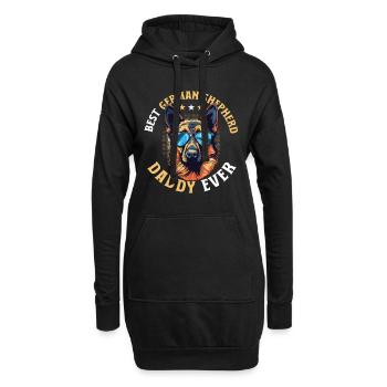 German Shepherd Dog Breed German Shepherd Daddy - Hoodie-Kleid - Schwarz - Vorne