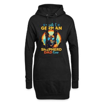 Dog Breed Coolest German Shepherd Dad Ever - Hoodie-Kleid - Schwarz - Vorne