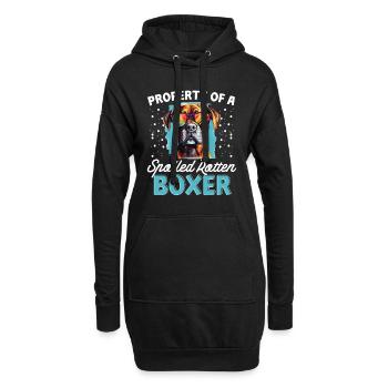 Boxer Dog Breed Pet - Property of a spoiled - Hoodie-Kleid - Schwarz - Vorne