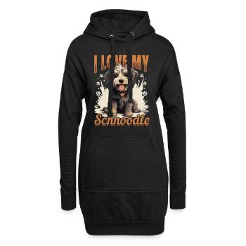 Snoodle chien race animal de compagnie j’aime mon schnoodle - Sweat-shirt à capuche long Femme - noir - Devant