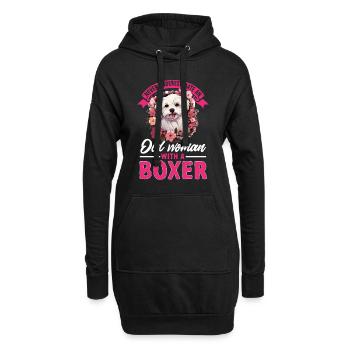 Maltese Dog Breed Pet Never Underestimate An - Hoodie-Kleid - Schwarz - Vorne