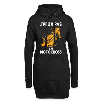 Je Peux Pas J'ai Motocross - Cadeau Motard - Sweat-shirt à capuche long Femme - noir - Devant