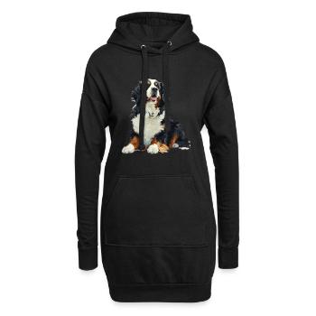Bernedoodle chien race animal mignon Bernedoodle graphique - Sweat-shirt à capuche long Femme - noir - Devant