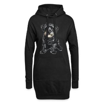 Schnoodle Snoodle Dog Breed Pet Cute Graphic - Hoodie Dress - black - Front
