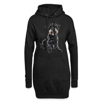 Schnoodle Snoodle Dog Breed Pet Cute Graphic - Hoodie Dress - black - Front