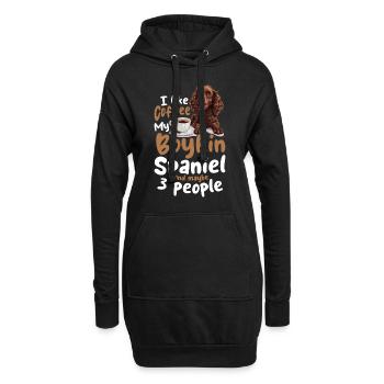 Boykin Spaniel Dog Breed I like coffee - Hoodie-Kleid - Schwarz - Vorne