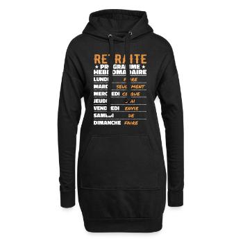 Retreat Wöchentliches Retreat Lustiges Retreat-Programm - Hoodie-Kleid - Schwarz - Vorne
