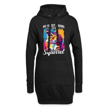 Squirrel Animal My Spirit Animal Is A Squirrel - Hoodie-Kleid - Schwarz - Vorne