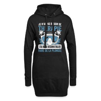I just need to go snorkeling - Hoodie Dress - black - Front