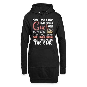 Flute Player Book Lover Flutist Marching Musician - Hoodie Dress - black - Front