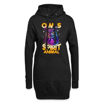 Owl Nocturnal Bird Animal Owls are my spirit - Hoodie-Kleid - Schwarz - Vorne