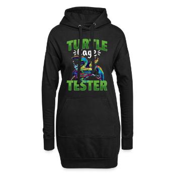 Funny Sea Turtle Animal Turtle Cage Tester - Hoodie-Kleid - Schwarz - Vorne
