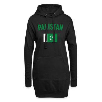 Drapeau pakistanais - Sweat-shirt à capuche long Femme - noir - Devant