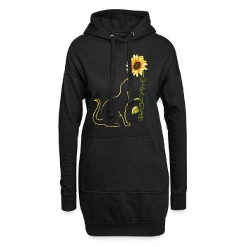 Best Cat Mom Ever Sunflower Mother's Day Cat Lover - Sweat-shirt à capuche long Femme - noir - Devant