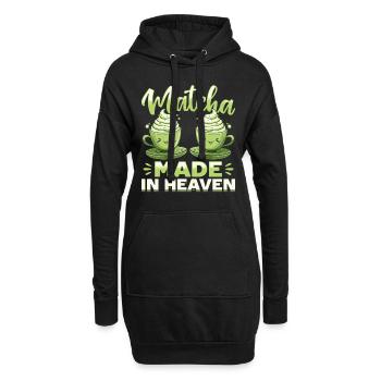 Matcha Green Tea Latte Matcha Made in Heaven - Hoodie-Kleid - Schwarz - Vorne