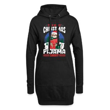 Sloth Christmas This is my Christmas Pajama Shirt - Hoodie-Kleid - Schwarz - Vorne