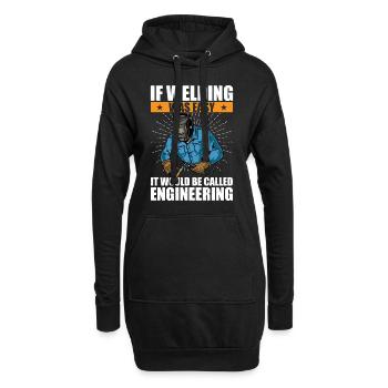 if welding was easy it would be called engineering - Sweat-shirt à capuche long Femme - noir - Devant