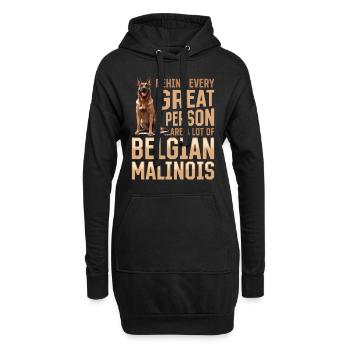 Propriétaire de chien malinois belge - Sweat-shirt à capuche long Femme - noir - Devant