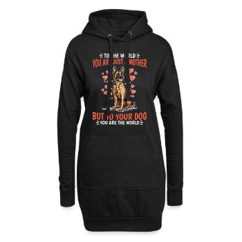 Propriétaire de chien malinois belge - Sweat-shirt à capuche long Femme - noir - Devant