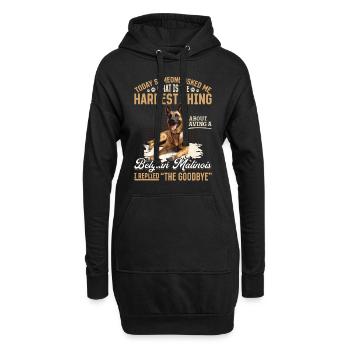 Propriétaire de chien malinois belge - Sweat-shirt à capuche long Femme - noir - Devant