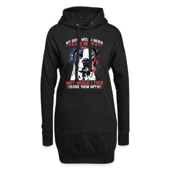 Pitbull Terrier Dog Owner - Hoodie-Kleid - Schwarz - Vorne