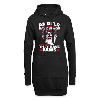 Bouledogue français Frenchie Propriétaire de chien - Sweat-shirt à capuche long Femme - noir - Devant