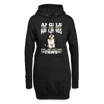 Propriétaire de chien Shih Tzu - Sweat-shirt à capuche long Femme - noir - Devant