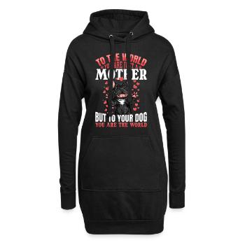 Bouledogue français Frenchie Propriétaire de chien - Sweat-shirt à capuche long Femme - noir - Devant