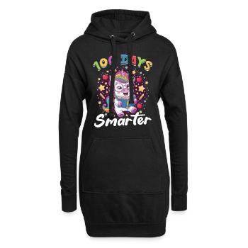 Cute Unicorn Rainbow 100 Days of School - Hoodie-Kleid - Schwarz - Vorne