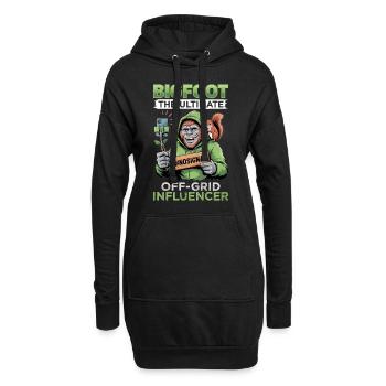 Bigfoot Sasquatch - Hoodie-Kleid - Schwarz - Vorne