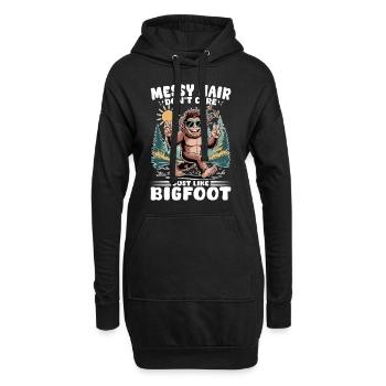 Bigfoot Sasquatch - Hoodie-Kleid - Schwarz - Vorne