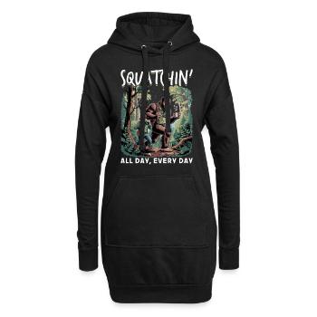 Bigfoot Sasquatch - Hoodie-Kleid - Schwarz - Vorne