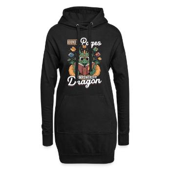 Fantasy Book reading Mythical Creatures - Hoodie-Kleid - Schwarz - Vorne