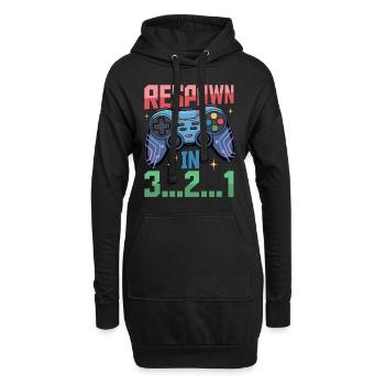 Gamer Gaming Controller Jeu Vidéo - Sweat-shirt à capuche long Femme - noir - Devant