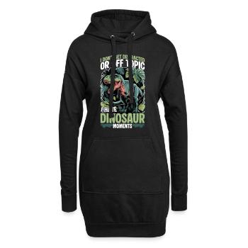 Dinosaur T-Rex kids - Hoodie-Kleid - Schwarz - Vorne