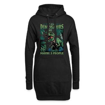 Dinosaure T-Rex enfants - Sweat-shirt à capuche long Femme - noir - Devant
