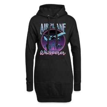 Avion Enfants Voyage Pilote Tout-petit - Sweat-shirt à capuche long Femme - noir - Devant