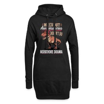 Dinosaur T-Rex Auntiesaurus - Hoodie-Kleid - Schwarz - Vorne
