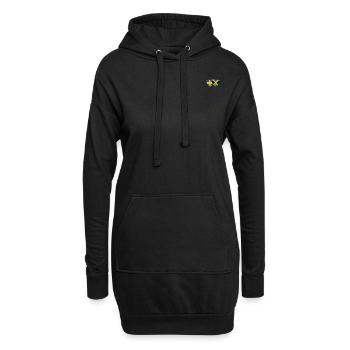 Schweden Jamaika Flagge Herz - Hoodie-Kleid - Schwarz - Vorne