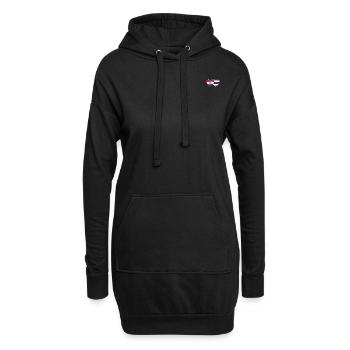 Kroatien Thailand Flagge Herz - Hoodie-Kleid - Schwarz - Vorne
