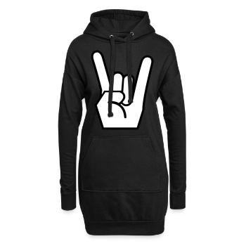 ROCK N ROLL PARTY T-SHIRT - Sweat-shirt à capuche long Femme - noir - Devant
