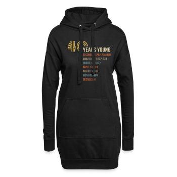 40. Geburtstag 1978 Geschenk Geburtstagsgeschenk - Hoodie-Kleid - Schwarz - Vorne