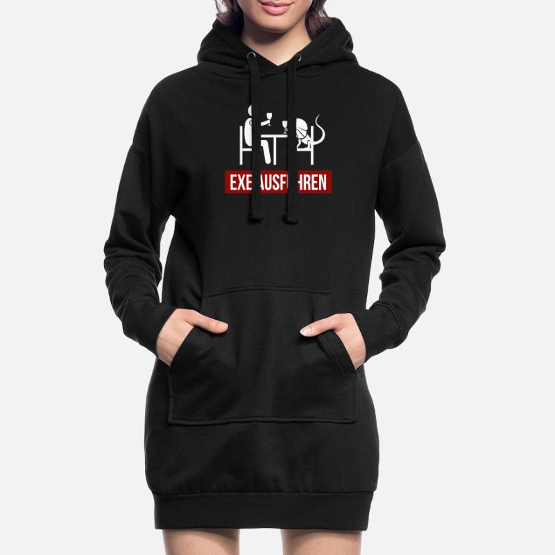 Admin EXE ausführen Sysadmin Systemadmin Dinner Hoodie-Kleid