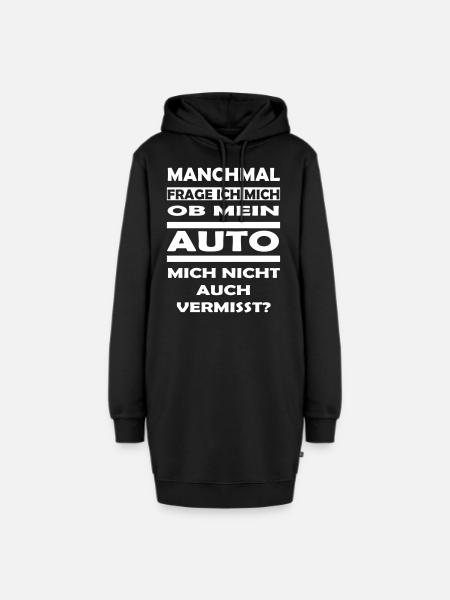 Parfois, je me demande si ma voiture me manque - Sweat-shirt à capuche long Femme - noir