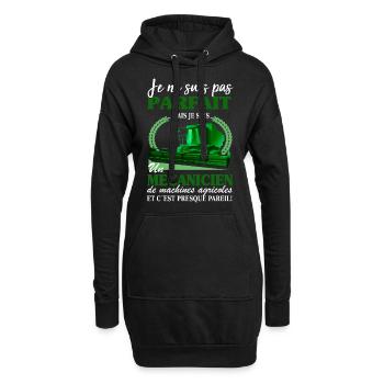 Mécanicien Shirt • Machines agricoles Cadeau - Sweat-shirt à capuche long Femme - noir - Devant