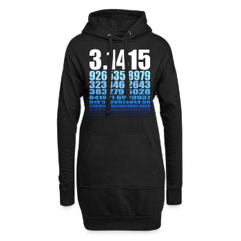 Mathematician pi number math nerd gift - Hoodie Dress - black - Front