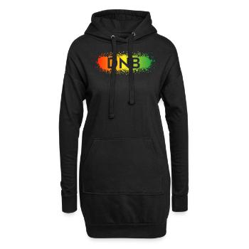 DNB Splat - Drum n Bass Junglist Rouge Jaune Vert - Sweat-shirt à capuche long Femme - noir - Devant